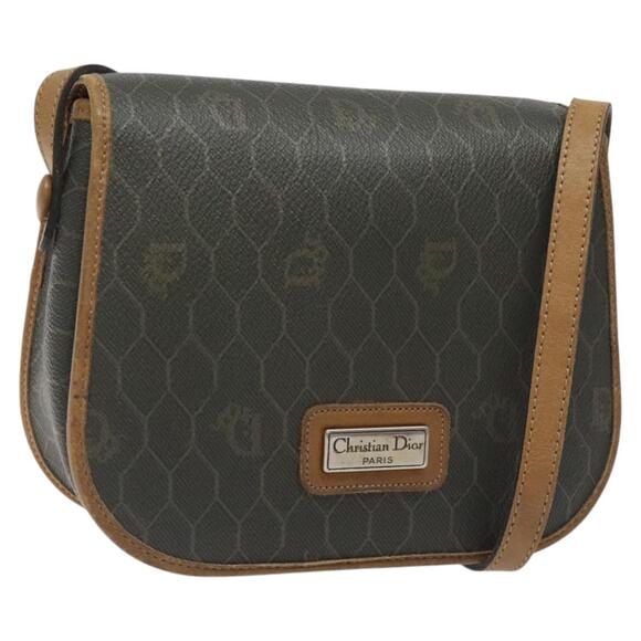 DIOR Honeycomb Canvas Shoulder Bag Pvc Khaki - Picture 1 of 16
